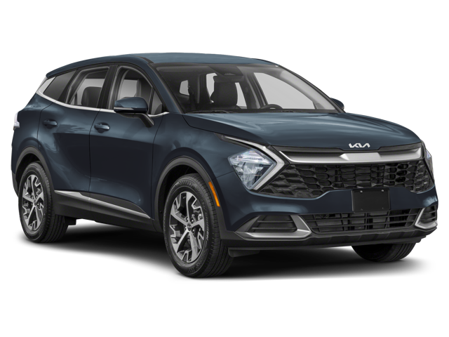 Front profile view of a blue 2024 Kia Sportage | Kia dealer in Altoona, PA | Altoona Courtesy Kia