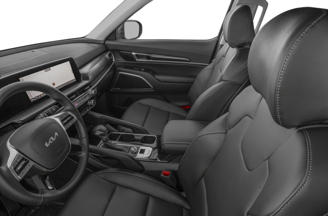 Interior view of the front seat area inside of a 2024 Kia Telluride | Kia dealer in Altoona, PA | Altoona Courtesy Kia