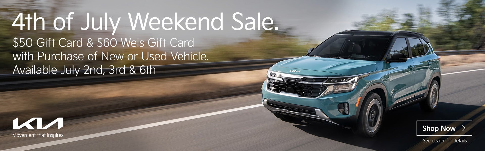 4th of July Weekend Sale.